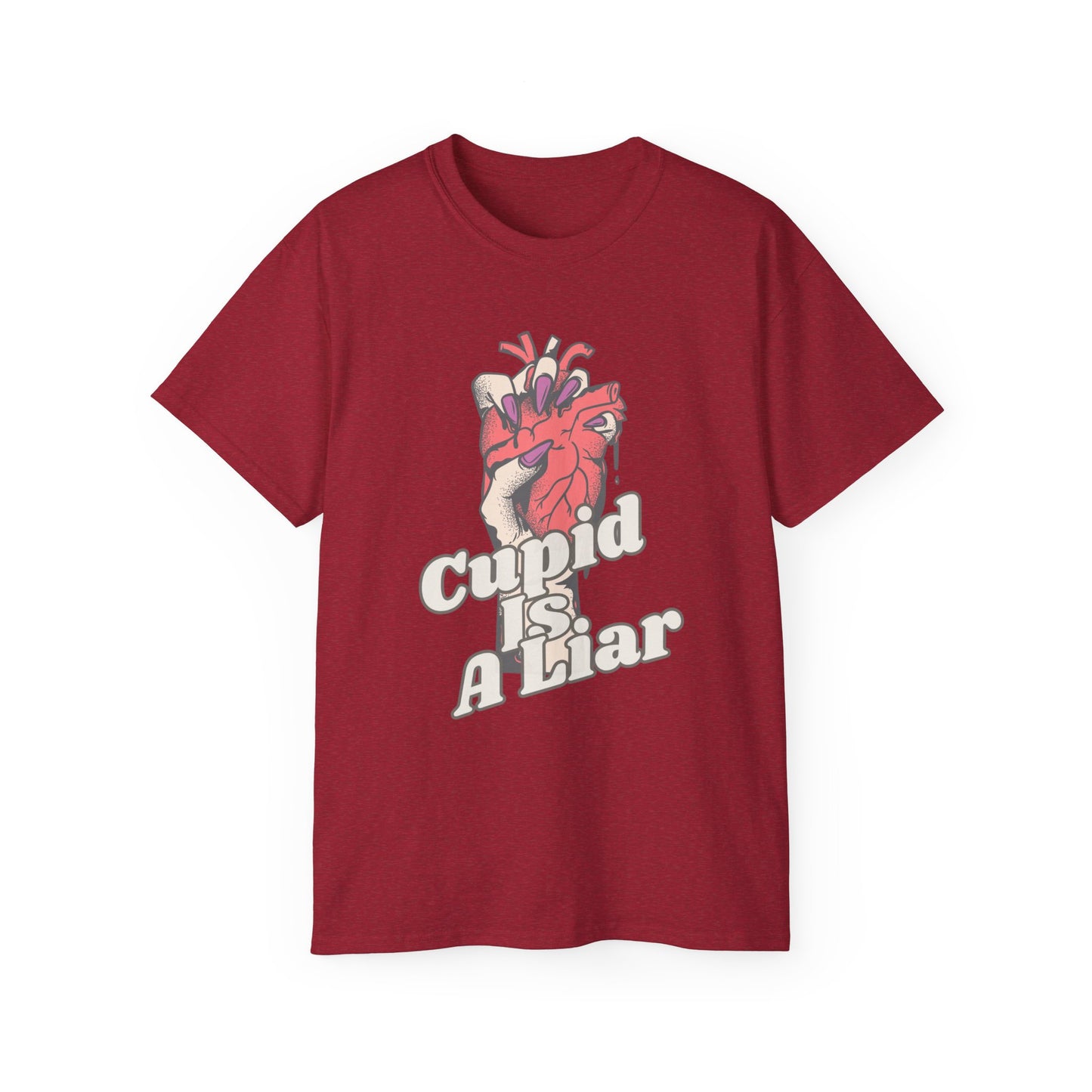 Un-Valentine Your Wardrobe: The Edgy "Cupid Is A Liar" Retro T-Shirt Collection