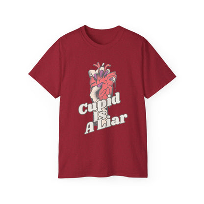 Un-Valentine Your Wardrobe: The Edgy "Cupid Is A Liar" Retro T-Shirt Collection
