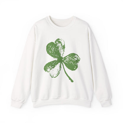 Three Leaf Clover Sweatshirt – Minimalist Lucky Shamrock Pullover