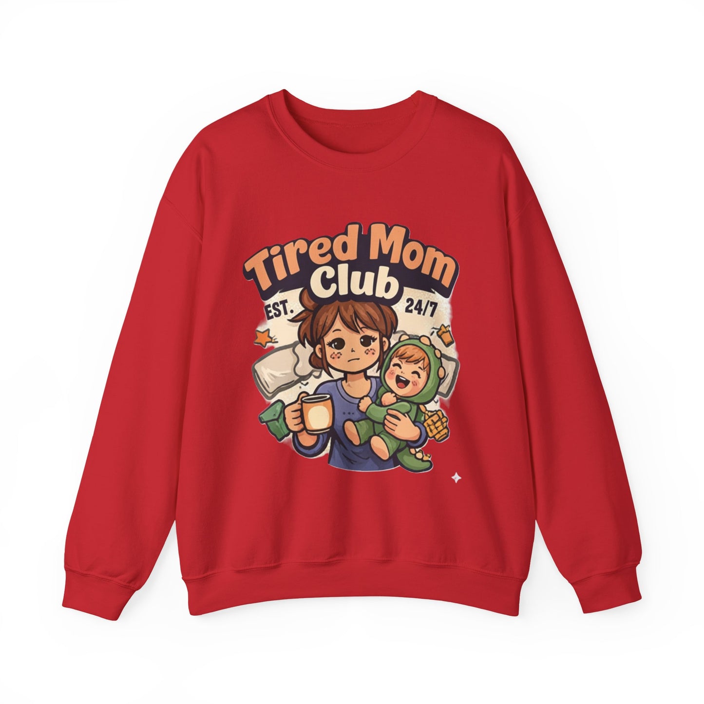 Tired Mom Club Sweatshirt – Cozy Mom Life Pullover
