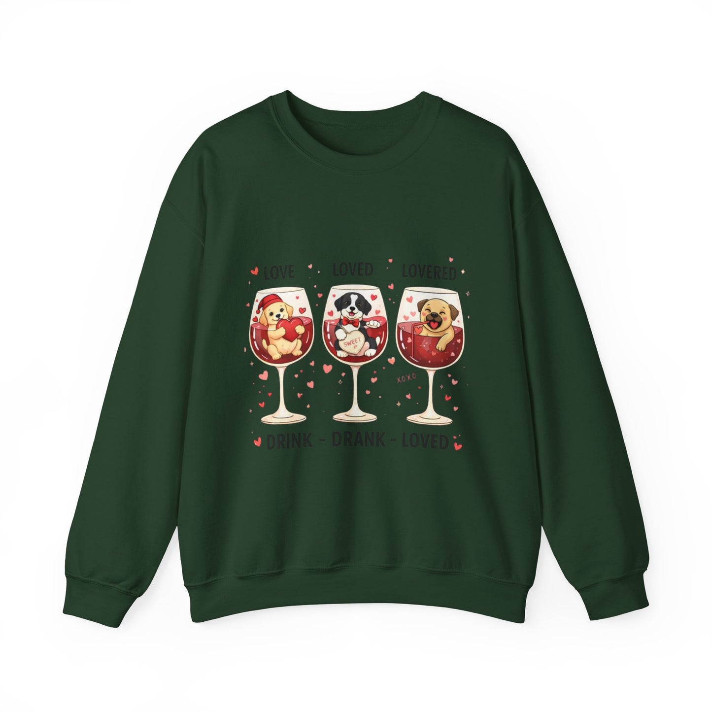Fall in Puppy Love This Valentine's Day: The Ultimate Dog & Wine Lover’s Sweatshirt
