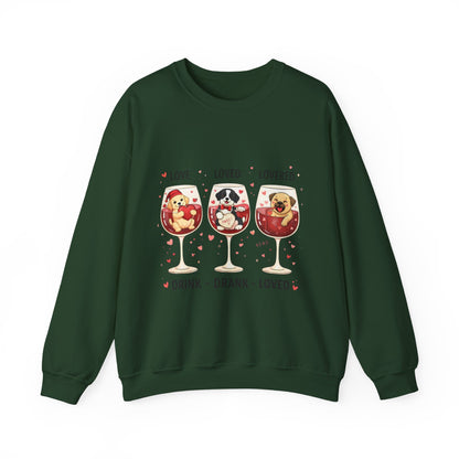 Fall in Puppy Love This Valentine's Day: The Ultimate Dog & Wine Lover’s Sweatshirt