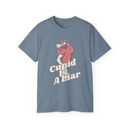 Un-Valentine Your Wardrobe: The Edgy "Cupid Is A Liar" Retro T-Shirt Collection