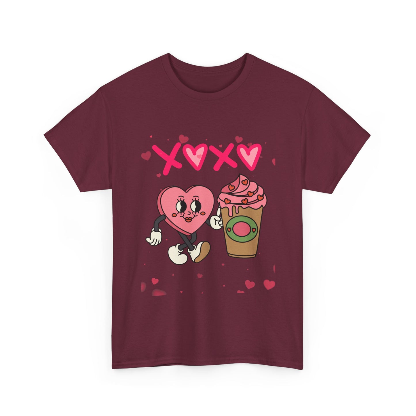 A Latte Love: The Retro "XOXO" Coffee Lover’s Valentine T-Shirt