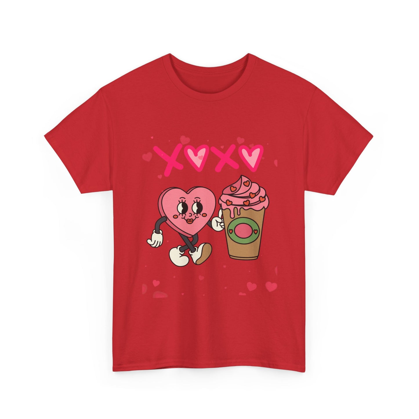 A Latte Love: The Retro "XOXO" Coffee Lover’s Valentine T-Shirt