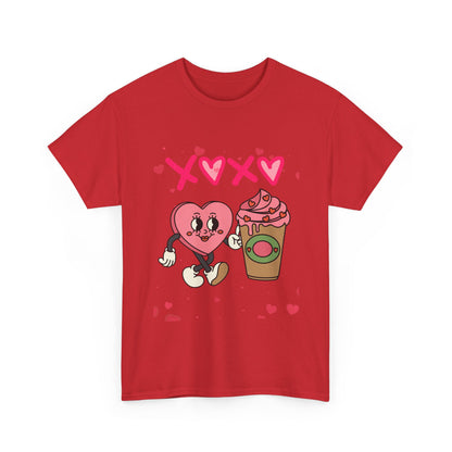 A Latte Love: The Retro "XOXO" Coffee Lover’s Valentine T-Shirt