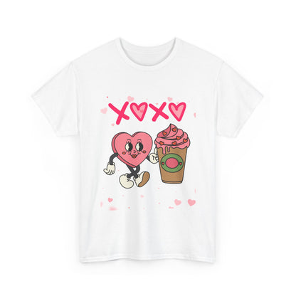 A Latte Love: The Retro "XOXO" Coffee Lover’s Valentine T-Shirt