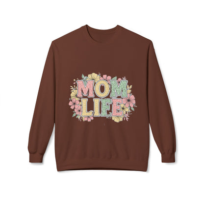 Mom Life – Cozy Floral Sweatshirt for Busy Moms