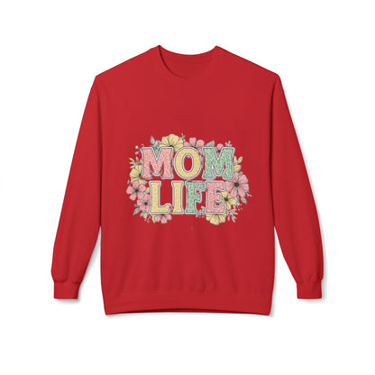 Mom Life – Cozy Floral Sweatshirt for Busy Moms