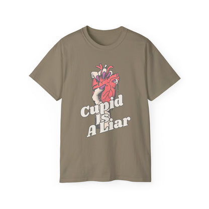 Un-Valentine Your Wardrobe: The Edgy "Cupid Is A Liar" Retro T-Shirt Collection