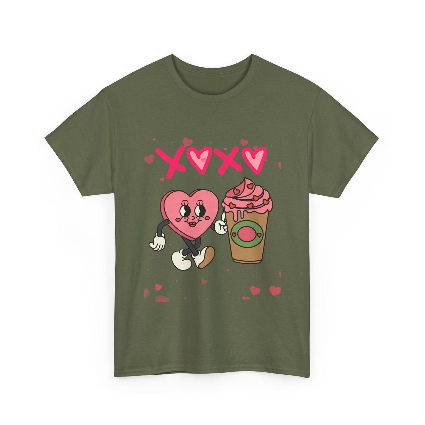 A Latte Love: The Retro "XOXO" Coffee Lover’s Valentine T-Shirt