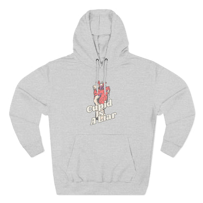 Cupid Is a Liar — Cozy Comfort  Anti - Valentine Hoodie with an Edge