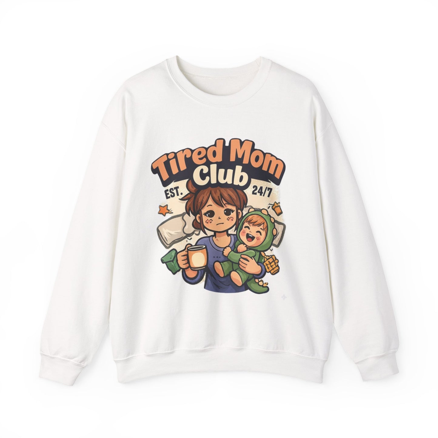 Tired Mom Club Sweatshirt – Cozy Mom Life Pullover