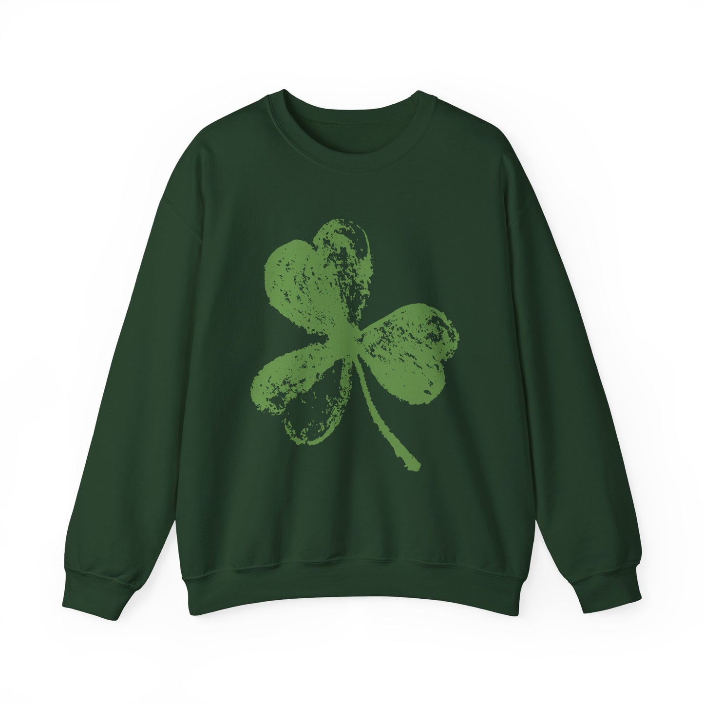 Three Leaf Clover Sweatshirt – Minimalist Lucky Shamrock Pullover