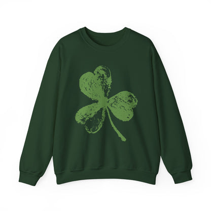 Three Leaf Clover Sweatshirt – Minimalist Lucky Shamrock Pullover