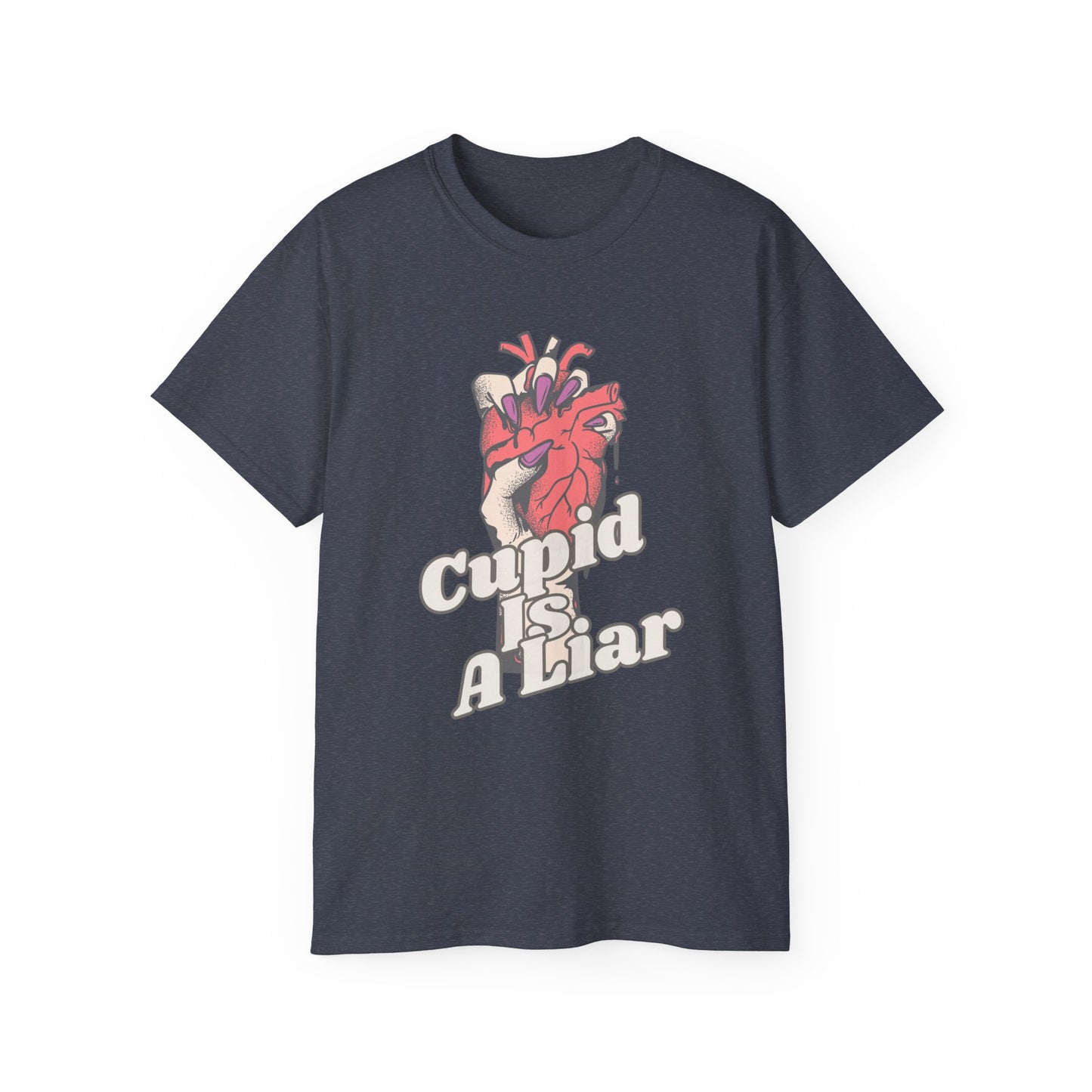 Un-Valentine Your Wardrobe: The Edgy "Cupid Is A Liar" Retro T-Shirt Collection