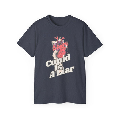 Un-Valentine Your Wardrobe: The Edgy "Cupid Is A Liar" Retro T-Shirt Collection