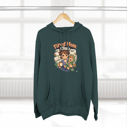 Tired Mom Club Hoodie - Cozy Mom Life Sweatshirt for Coffee-Powered Moms