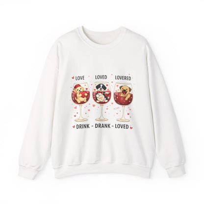 Fall in Puppy Love This Valentine's Day: The Ultimate Dog & Wine Lover’s Sweatshirt