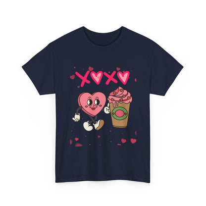 A Latte Love: The Retro "XOXO" Coffee Lover’s Valentine T-Shirt