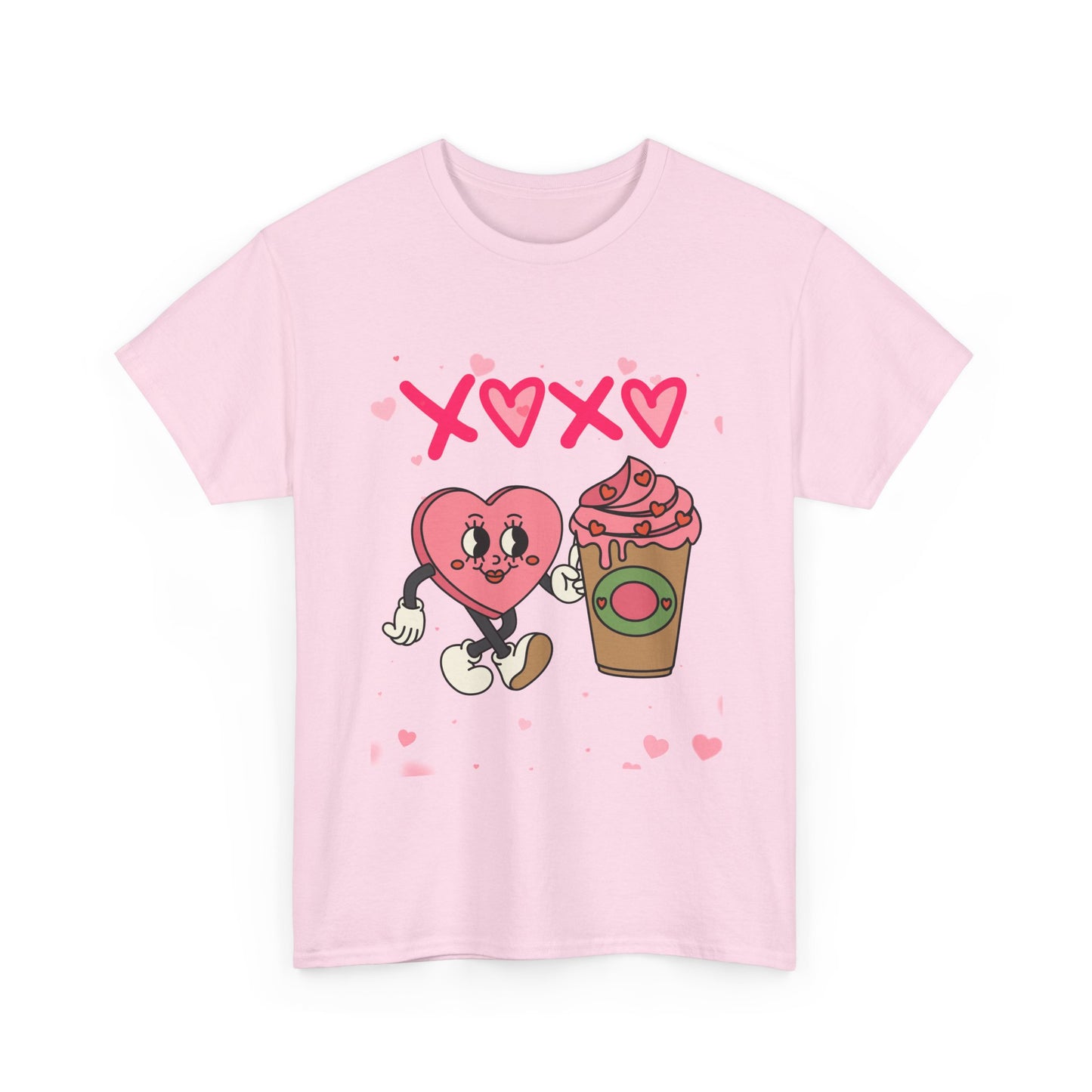 A Latte Love: The Retro "XOXO" Coffee Lover’s Valentine T-Shirt