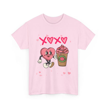 A Latte Love: The Retro "XOXO" Coffee Lover’s Valentine T-Shirt